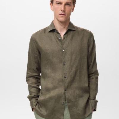 Manteau midi en laine à col montant