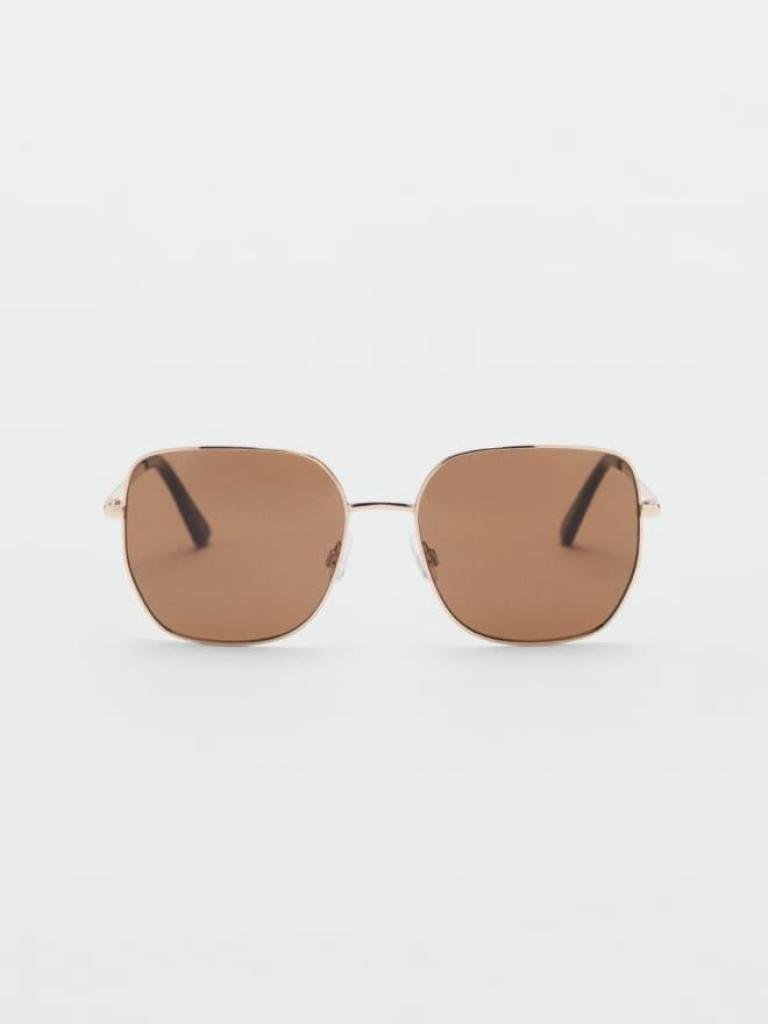 Lunettes de soleil à monture métallique carrée